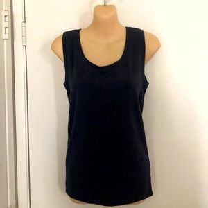 J.Jill 100%Pima cotton tank SizeMed blk Excnt Cond